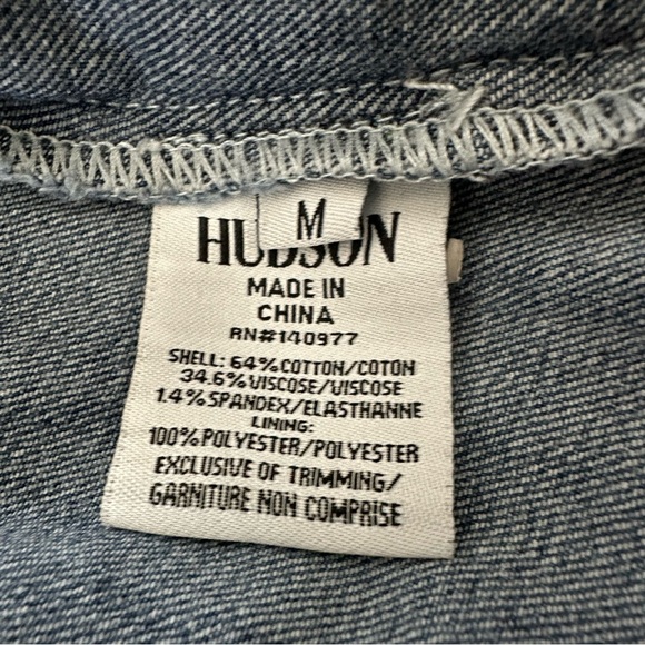 HUDSON |  Mariah Kids Studded Jean Jacket with Faux Sherpa Collar - Size M - Picture 4 of 4